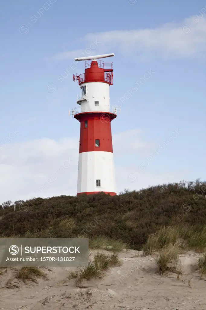 A lighthouse, Borkum, East Frisia, East Frisian Islands, Lower Saxony, Germany