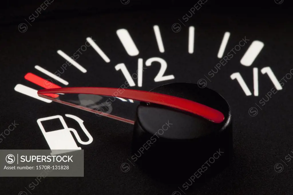 Detail of a fuel gauge