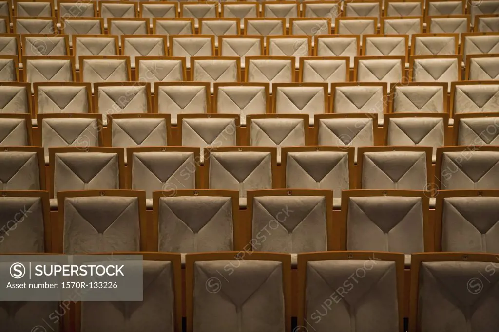 Rows of seats in an auditorium