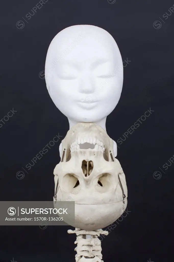 Alive mask on dead skull.