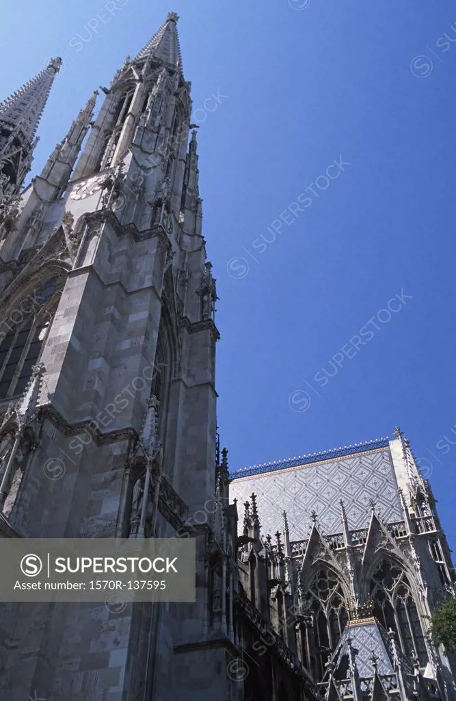 Austria, Vienna, low angle view of Votive church