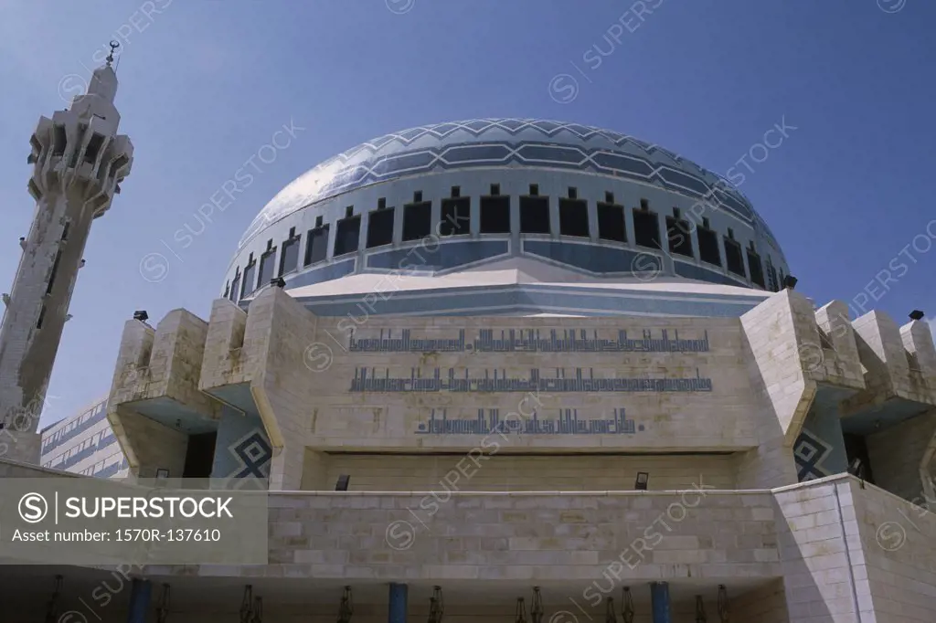 Jordan, Amman, view of King Abdullah Mosque