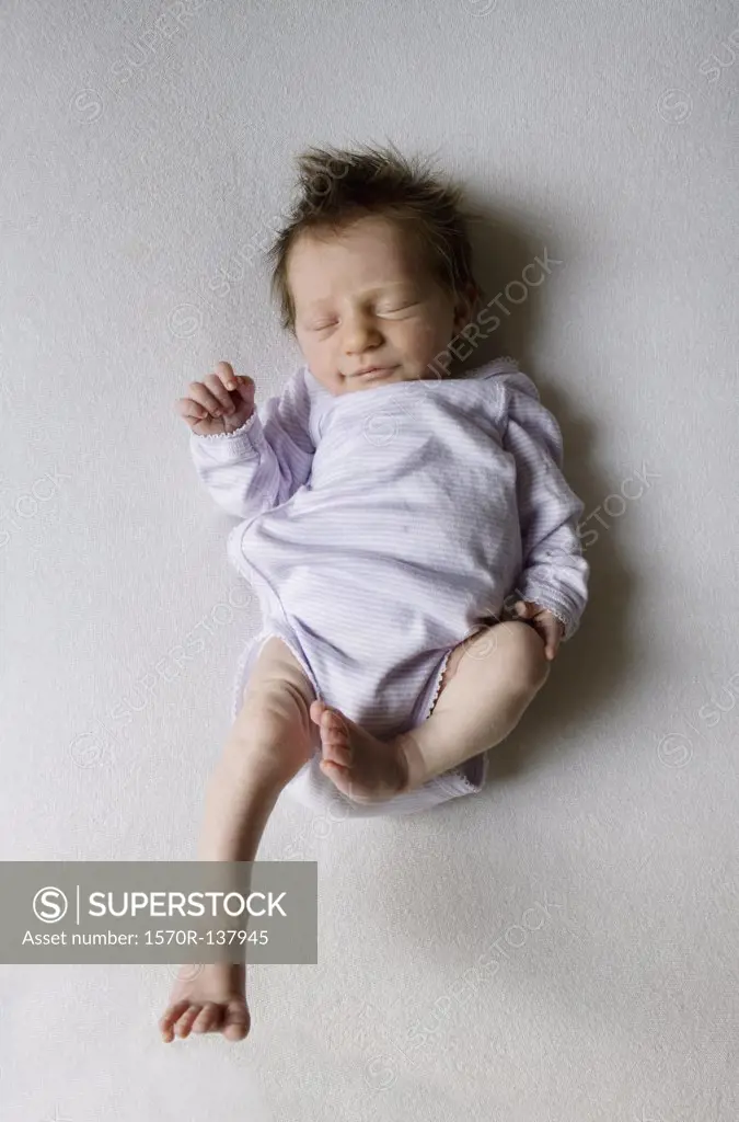 A sleeping newborn