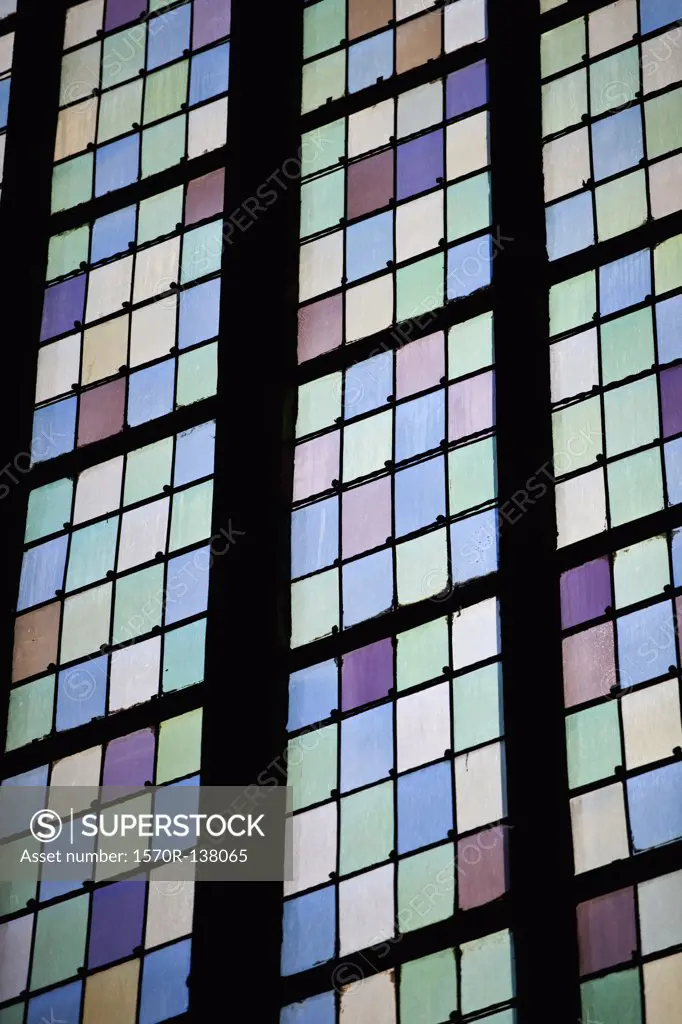 A stained glass window, full frame