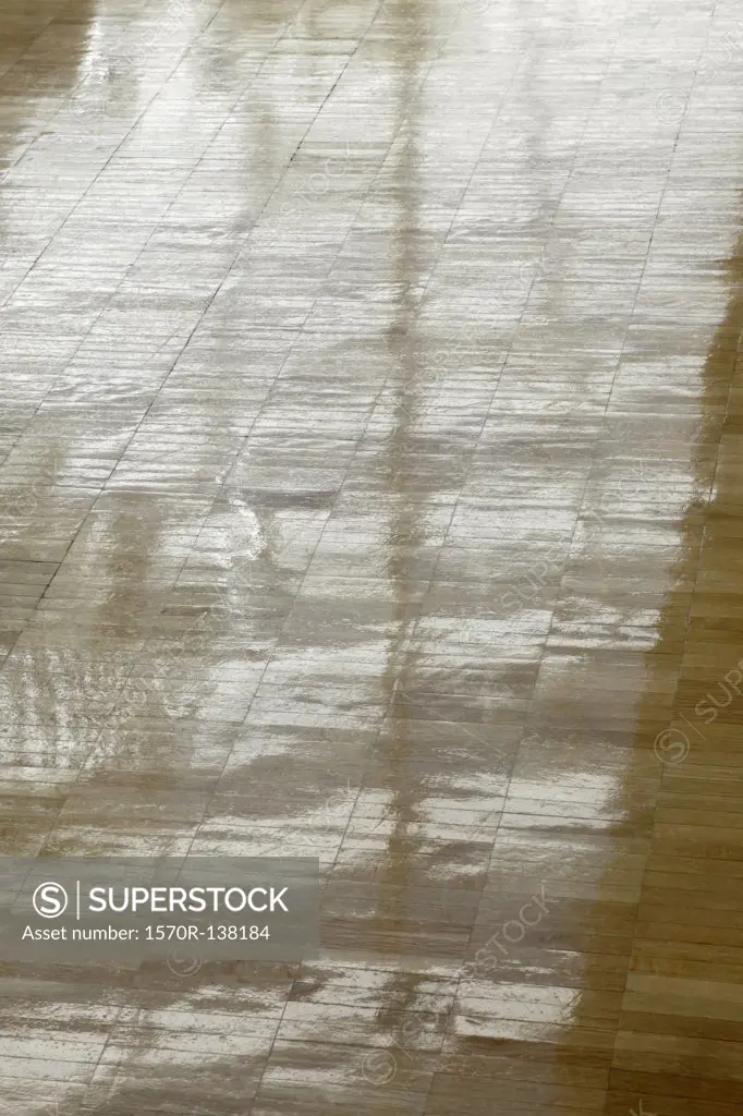Patterns on a hardwood floor