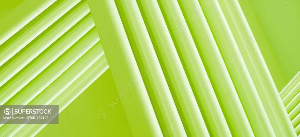 Full frame abstract of intersecting three dimensional green lines