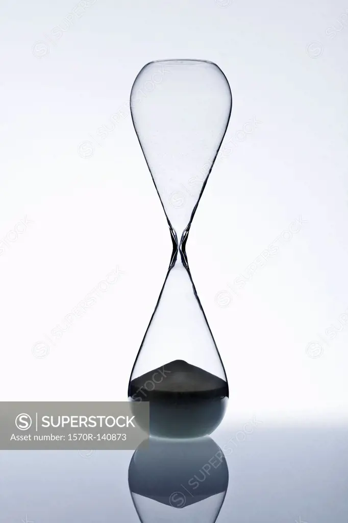 Sand at the bottom of an hourglass