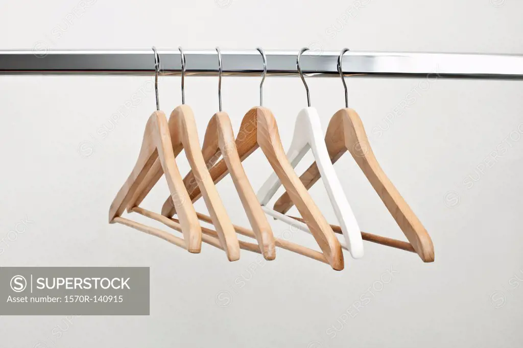 Row of coat hangers