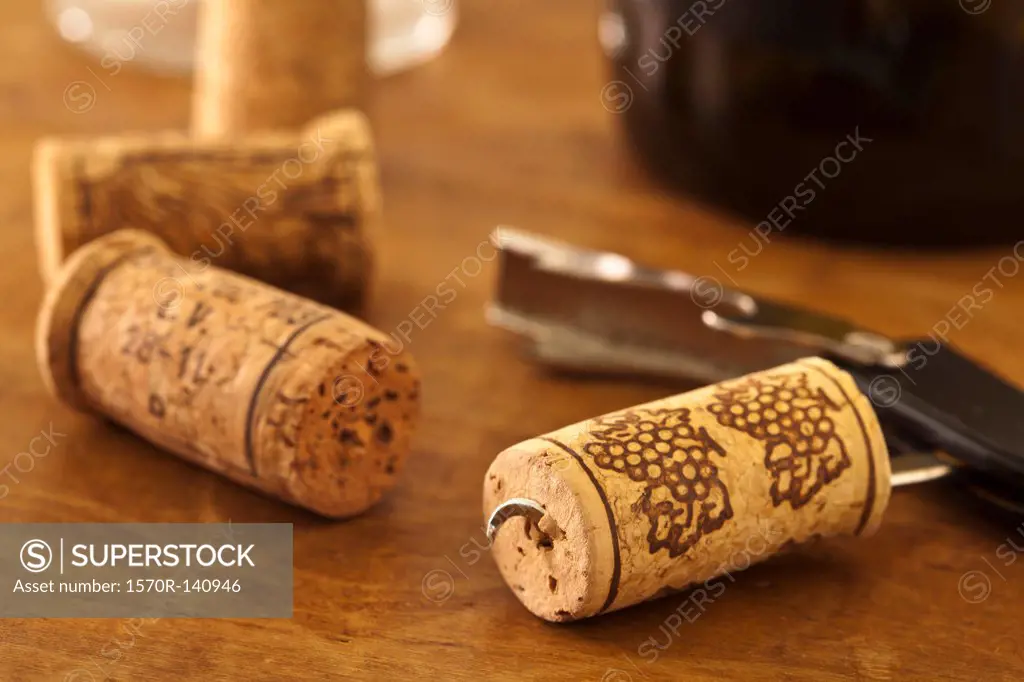 Corks and corkscrew