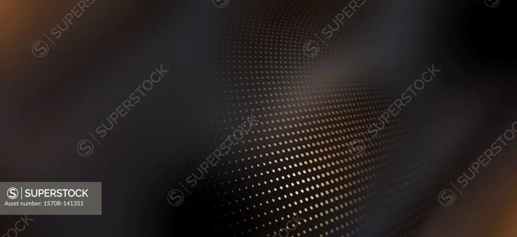 Diminishing dot pattern against an abstract background