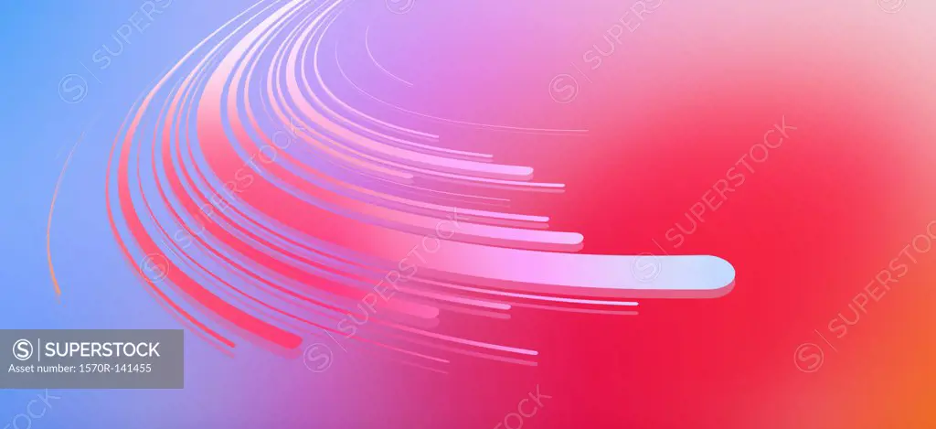 Curved lines against an abstract background
