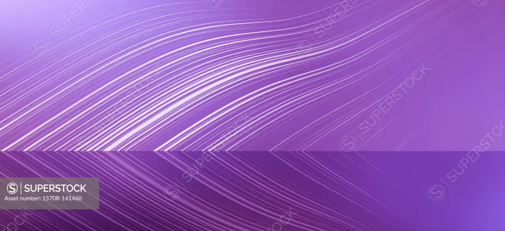 Curved lines reflected against a purple background