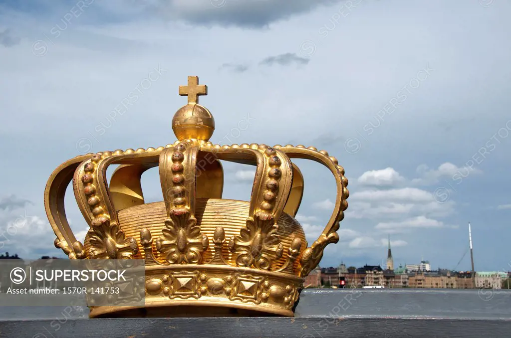 Royal Swedish crown on Skeppsholmen Bridge