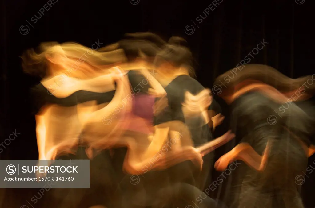 Several female dancers performing
