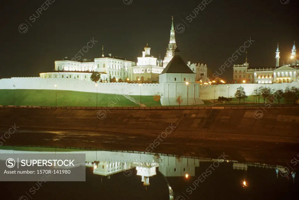 Complex of the Kazan Kremlin at night