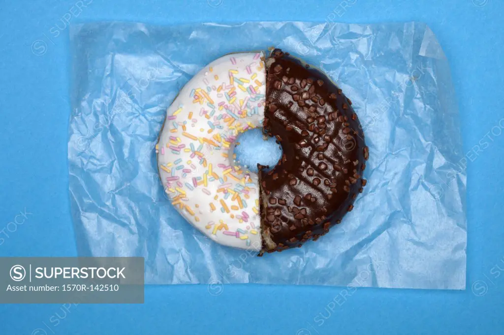 A donut made from two halves