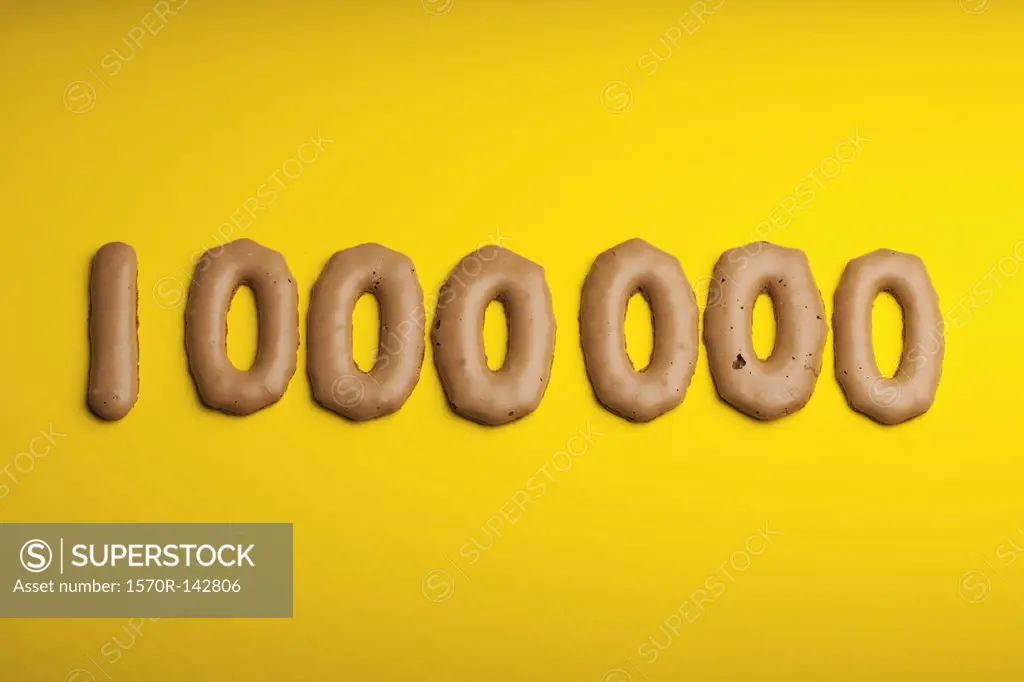 One million arranged in Russian bread cookies