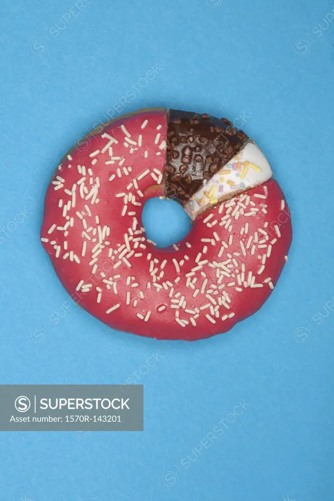 A donut made from different pieces
