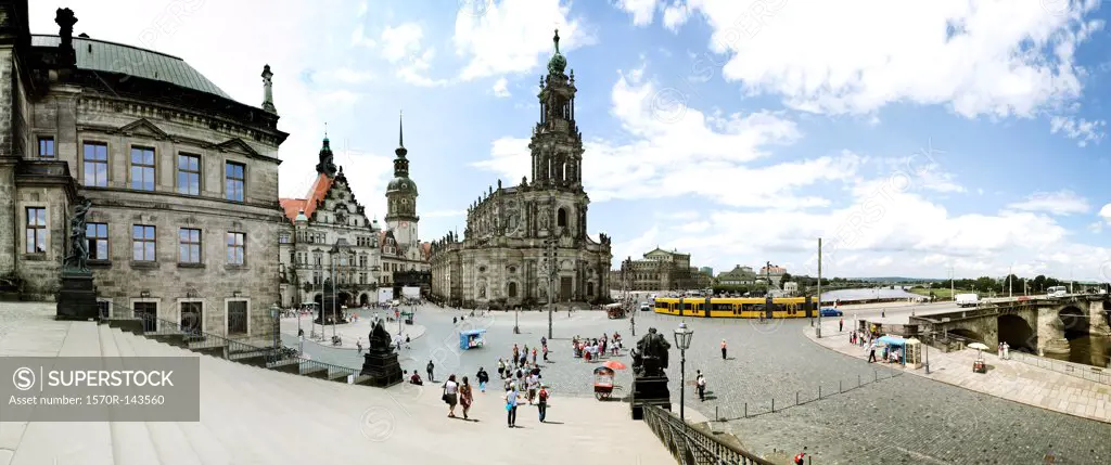 Catholic Court Church, Saint Trinitas Cathedral and Residence Castle in Dresden, Saxony, Germany