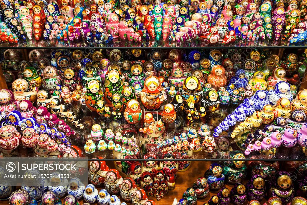 Display of Babushka dolls in Czech Republic