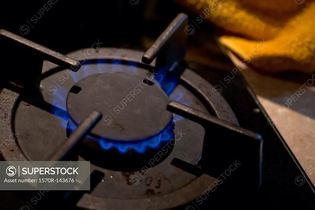 Close-up of gas stove