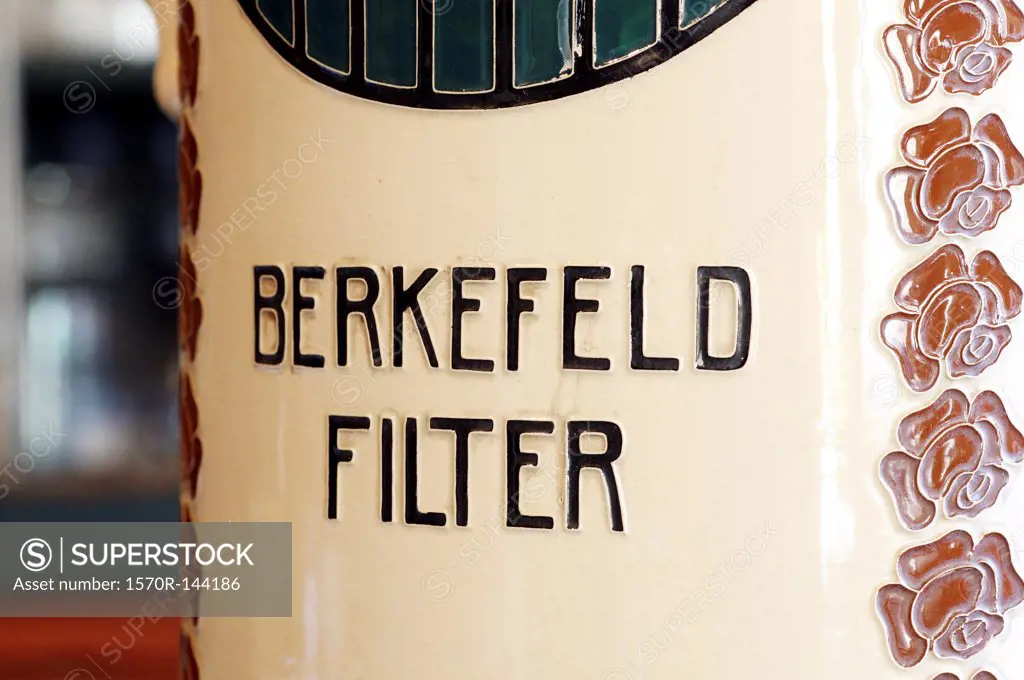The Berkefeld filter, a bacterial water filter used in microbiological laboratories