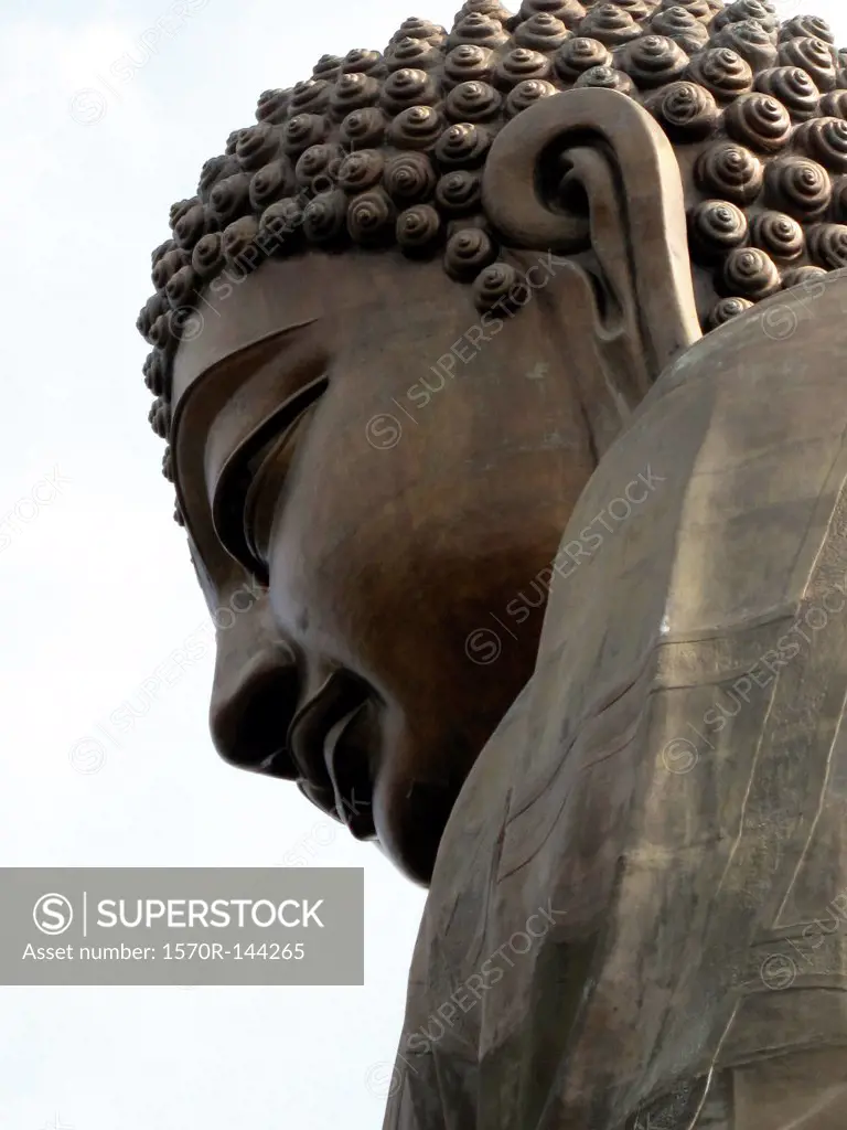 The Big Buddha statue in the Po Lin Monastery, Lantau Island, Hong Kong