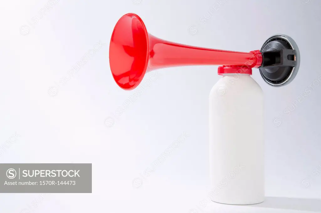An air horn used for cheering at sporting events