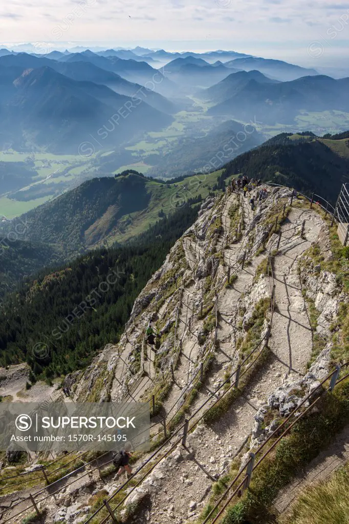 View of mountains from the summit of Wendelstein, Bavaria, Germany