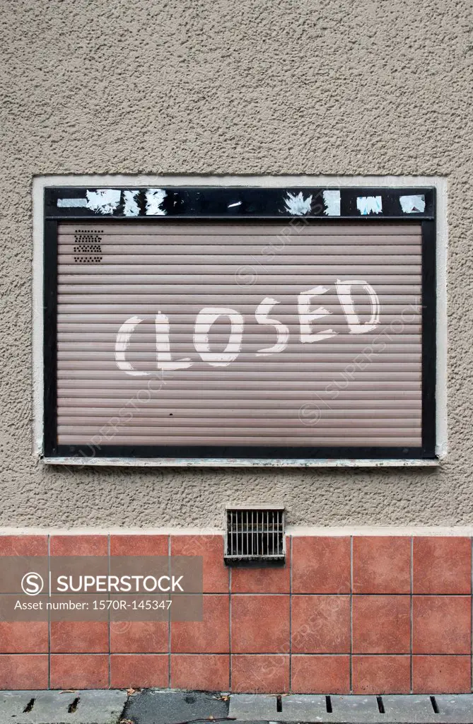 Closed shutter