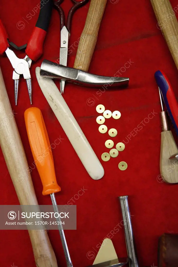 Different types of tools, close-up