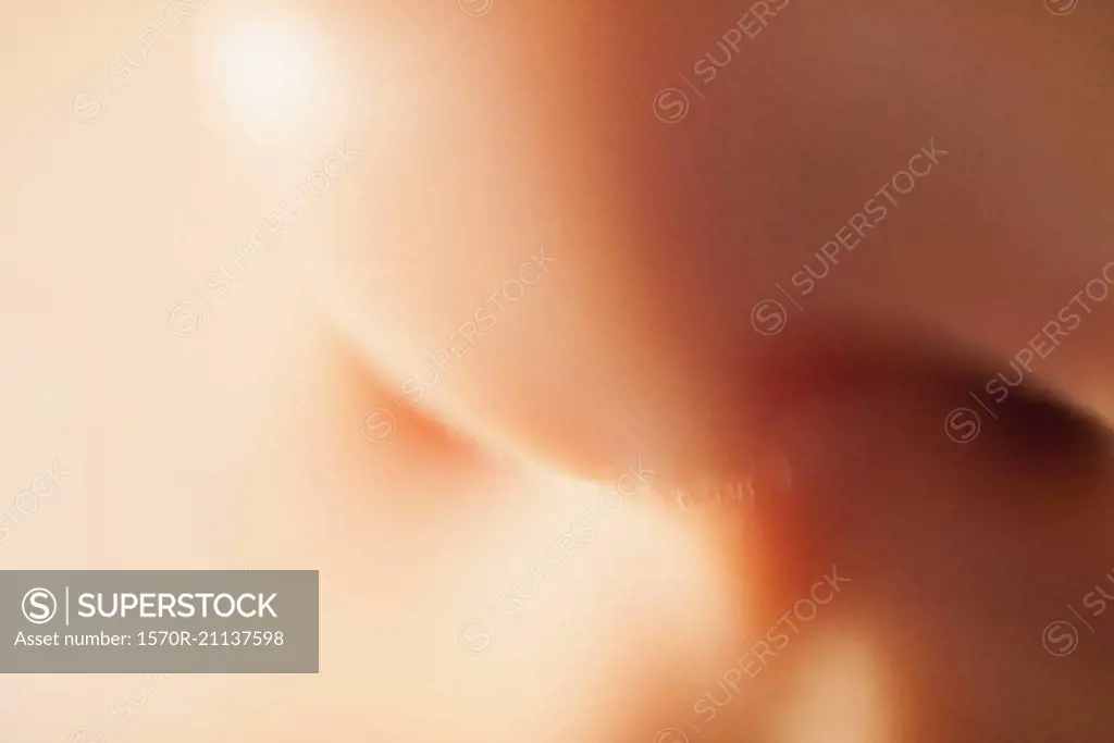 Macro shot of woman's nose