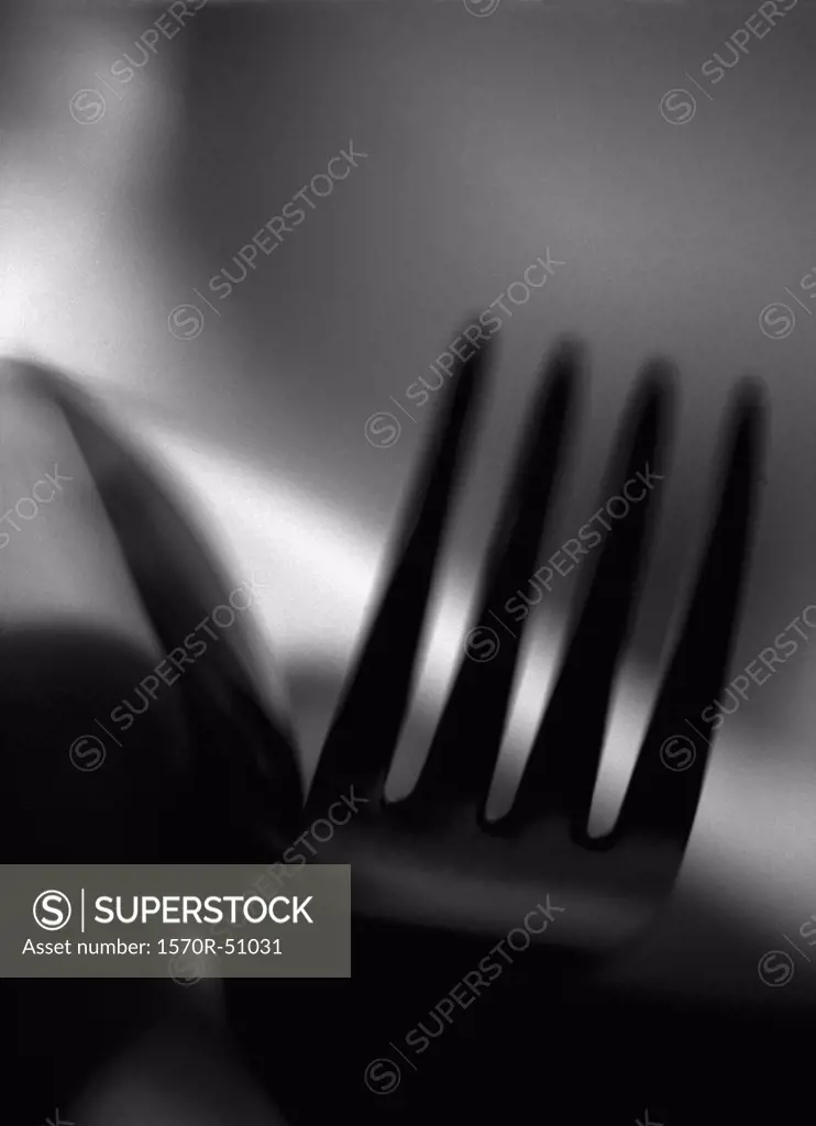 A fork resting on a table
