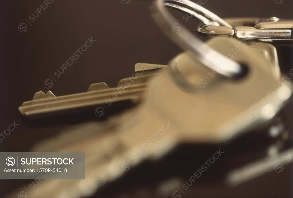 A set of keys on a table