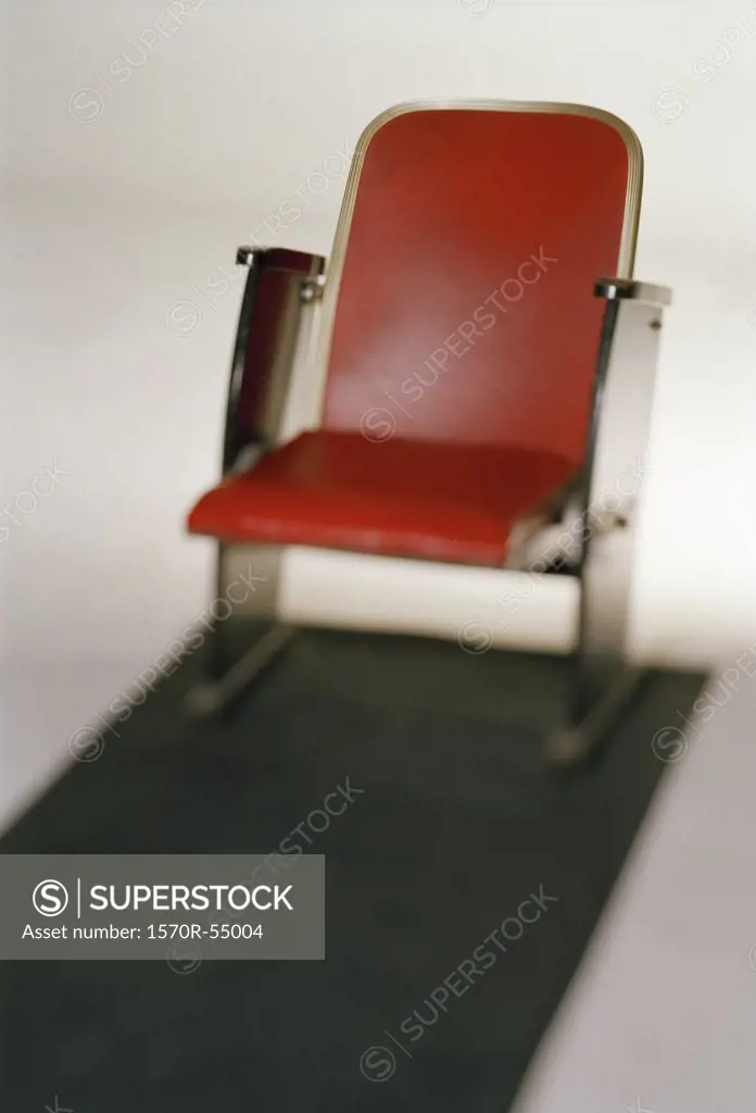 A miniature red chair