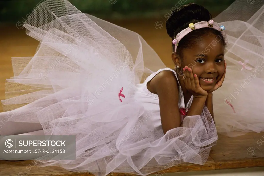 Portrait of a ballerina smiling