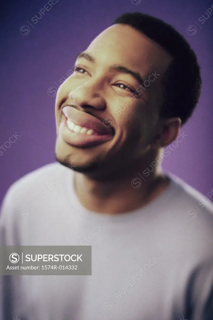 Close-up of a young man smiling