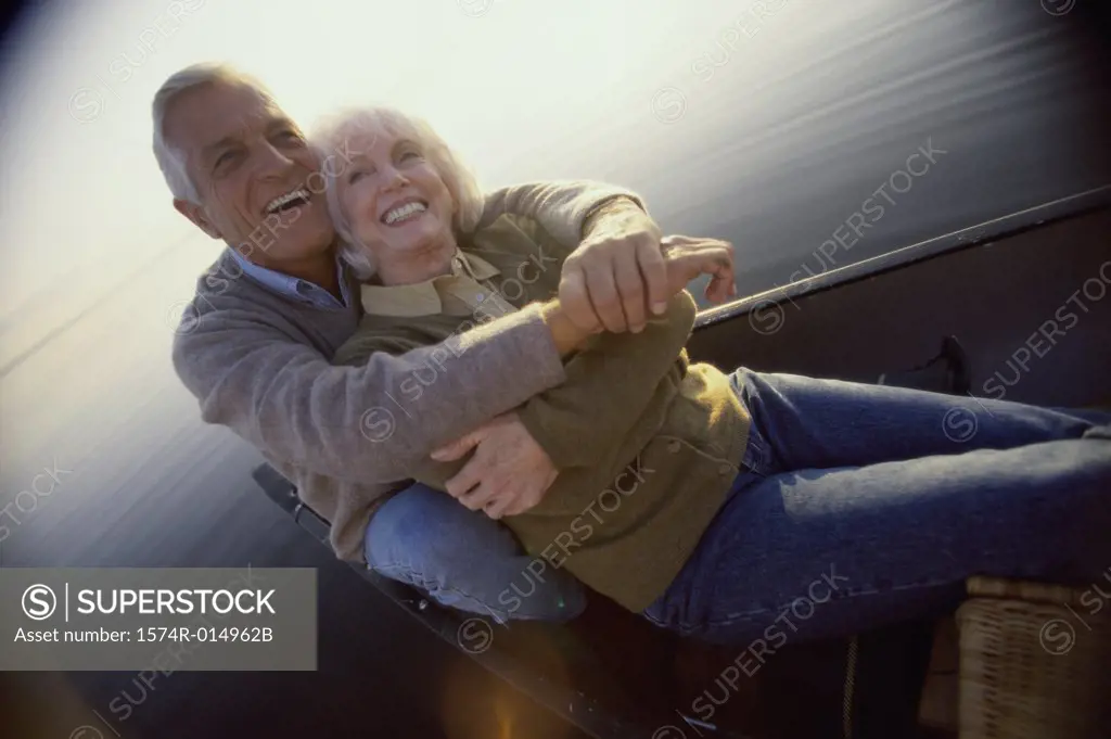 Portrait of a senior couple embracing each other