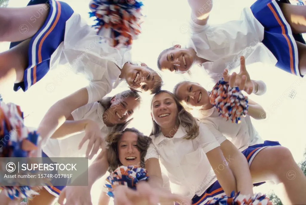 Portrait of a group of cheerleaders