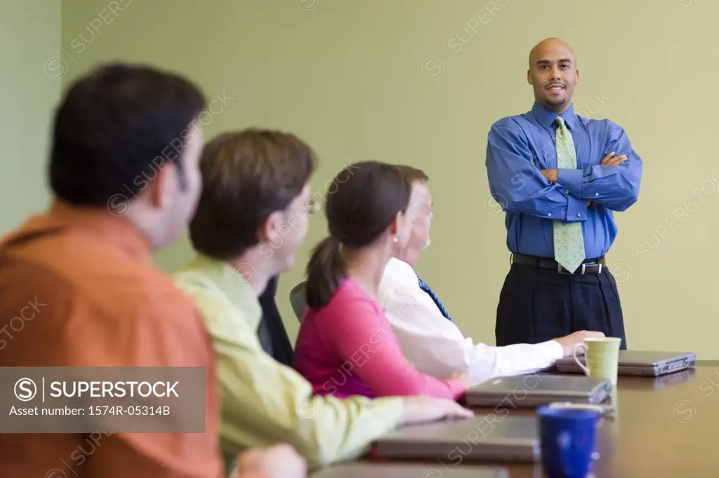 Group of business executives in a conference