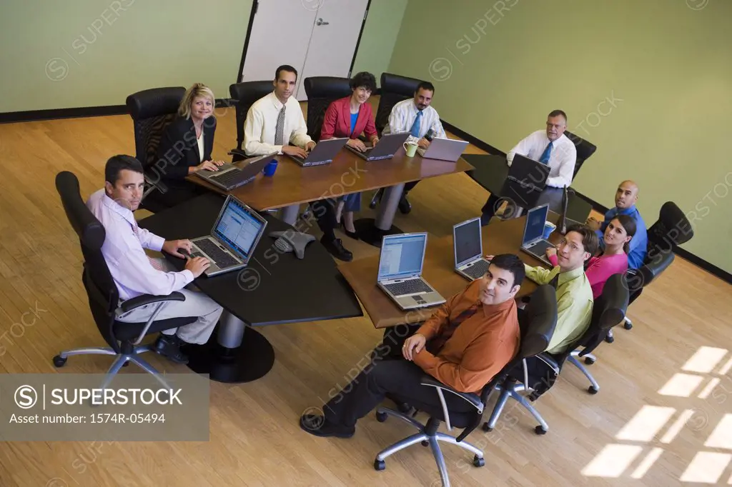 Portrait of a group of business executives in a conference