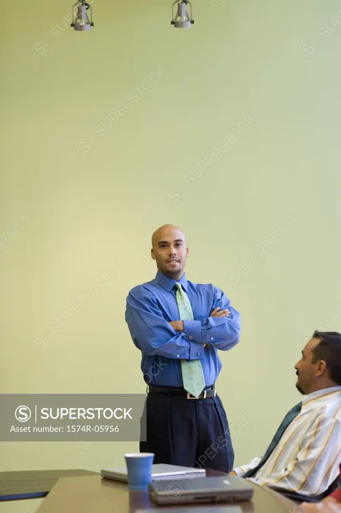 Two businessmen in an office