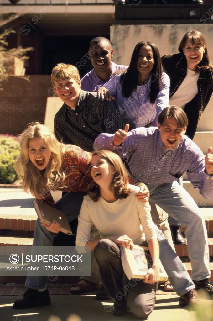 Group of young people laughing