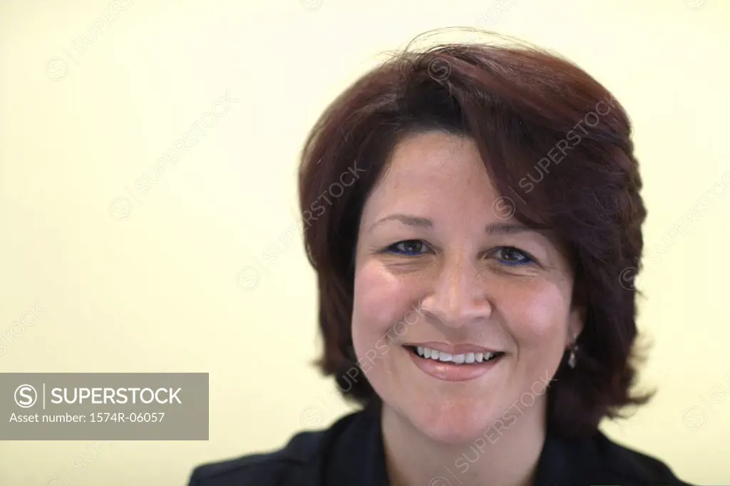 Portrait of a businesswoman smiling in an office