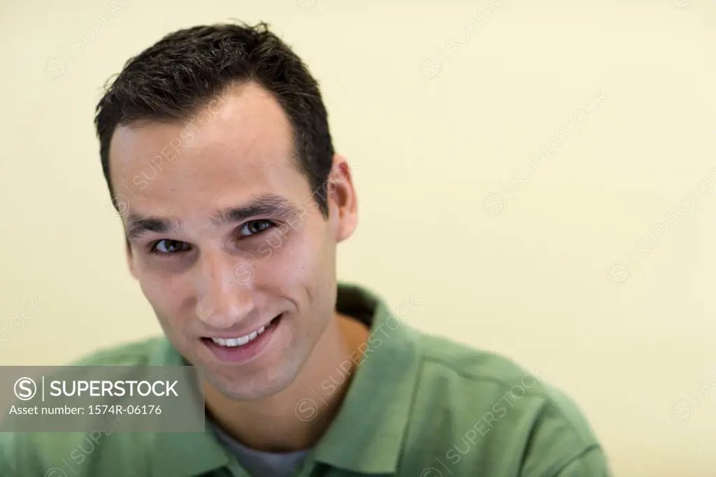 Portrait of a businessman smiling in an office