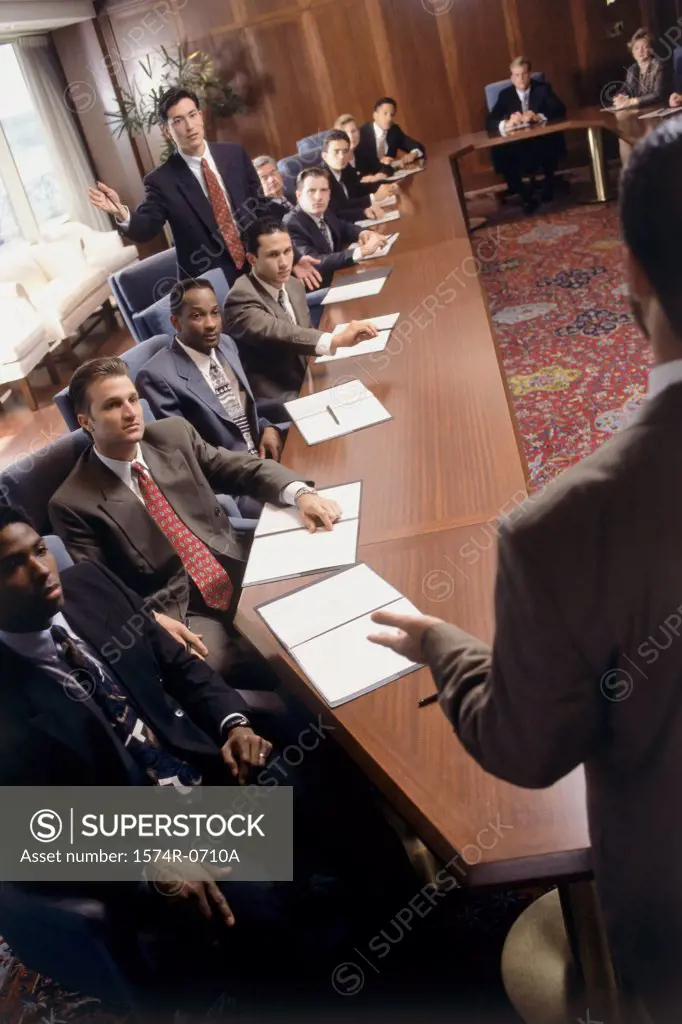 Business executives meeting in a conference room