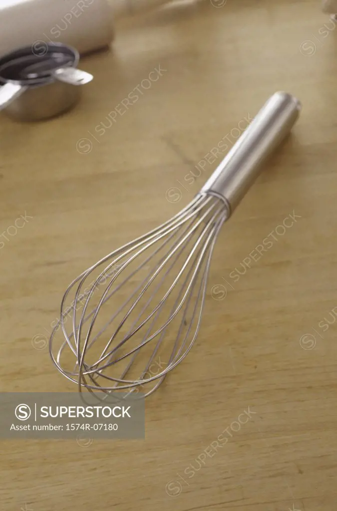 Close-up of a wire whisk