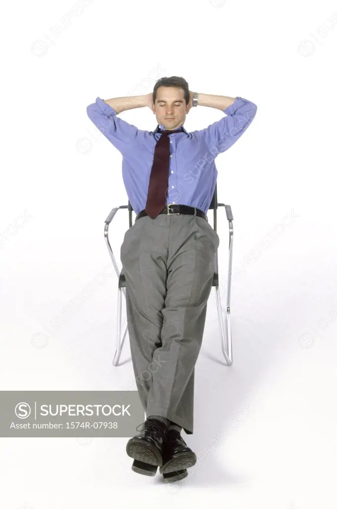 Portrait of a businessman sitting on a chair