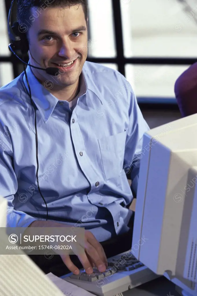 Portrait of a customer service representative smiling
