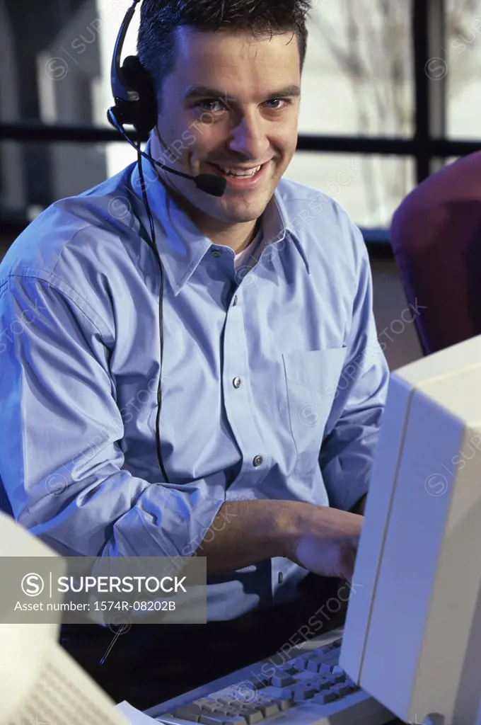 Portrait of a customer service representative smiling